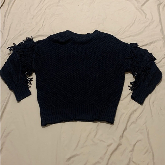 Time and Tru Black Sweater with Fringe - Picture 5 of 5